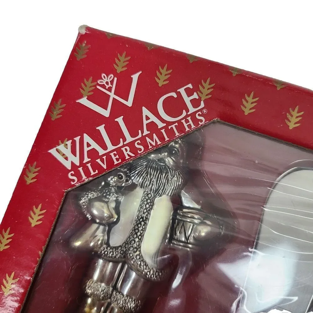 NEW Vintage 1998 Wallace Silversmiths Set Of 4 Spreaders‎ Silver Plated Santa's